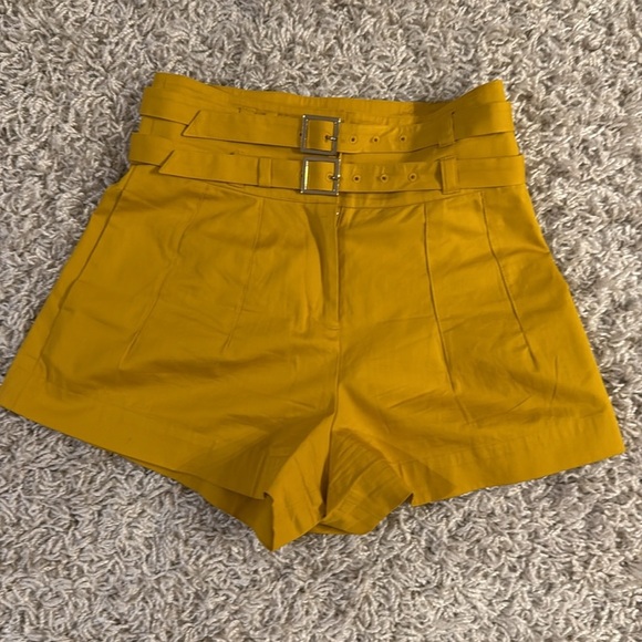 INTERMIX Yellow High Waist Shorts size XS - Picture 3 of 5